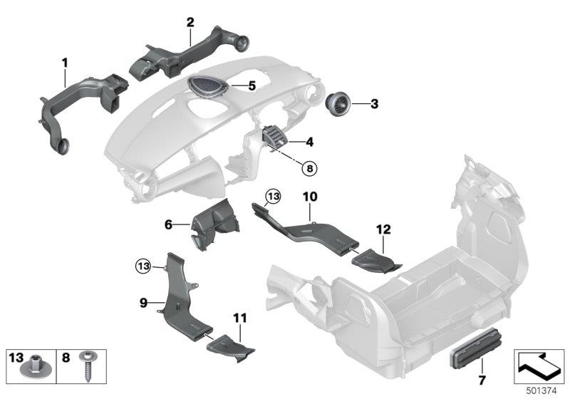 Diagram Air duct for your 2014 MINI Clubman   