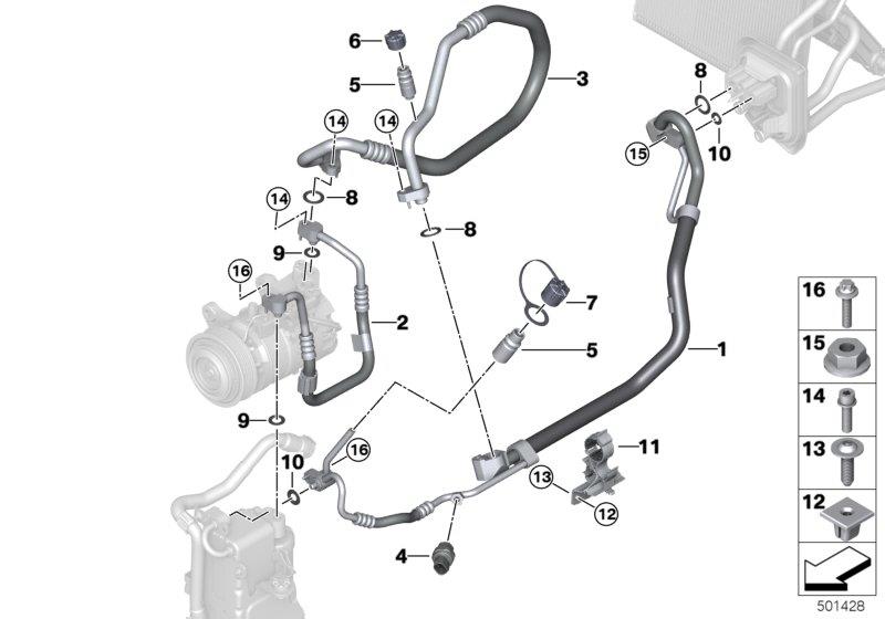 Diagram Coolant lines for your 1988 BMW M6   