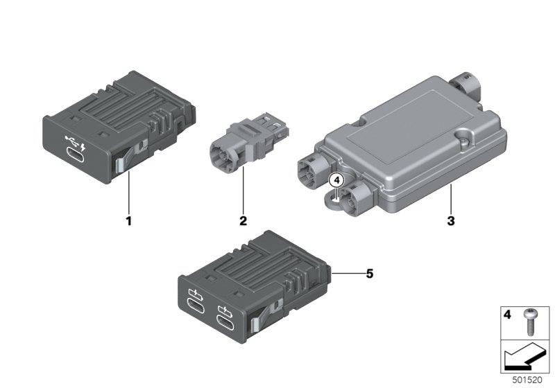 Diagram USB separate components for your 1993 BMW 320i   