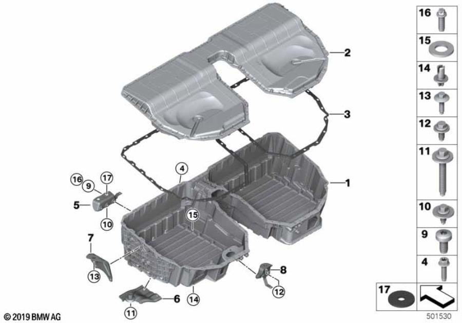 Diagram High-voltage battery housing for your BMW