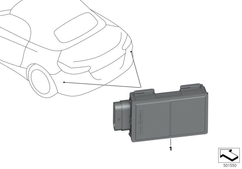 Diagram Radar sensor, close range for your 2005 BMW 530i   