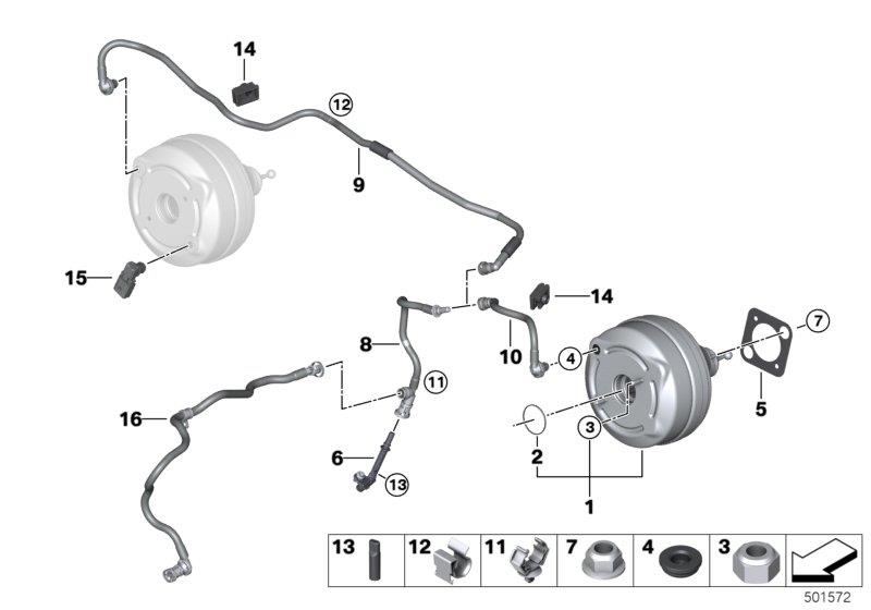 Diagram Power brake for your 2014 BMW M6   