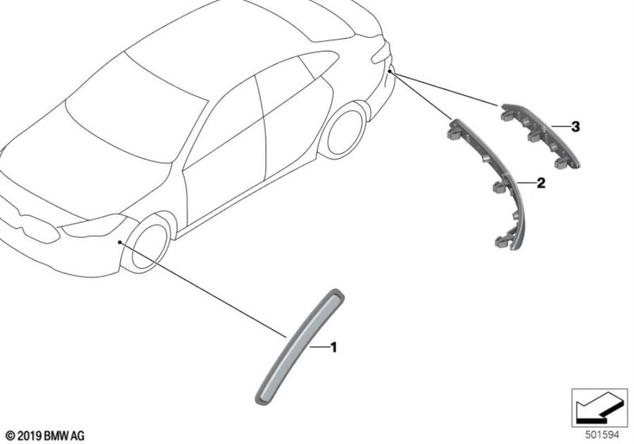 Diagram Reflector for your 1988 BMW M6   