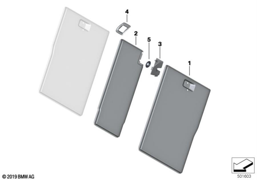 Diagram Seat, rear, backrest trim covers for your BMW M6  