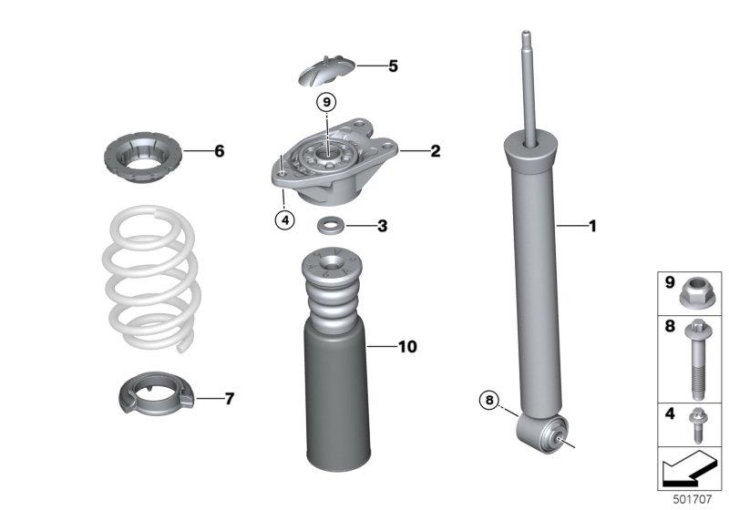 Diagram Shock absorber, rear for your BMW