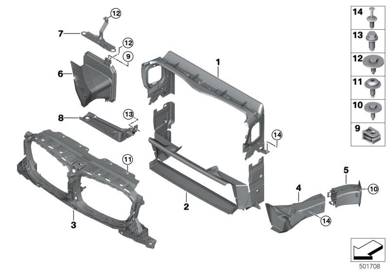 Diagram Air ducts for your 2023 BMW X4   