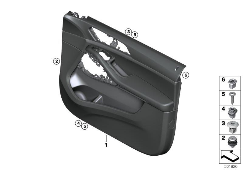 Diagram Door trim panel, front for your 2012 BMW M6   