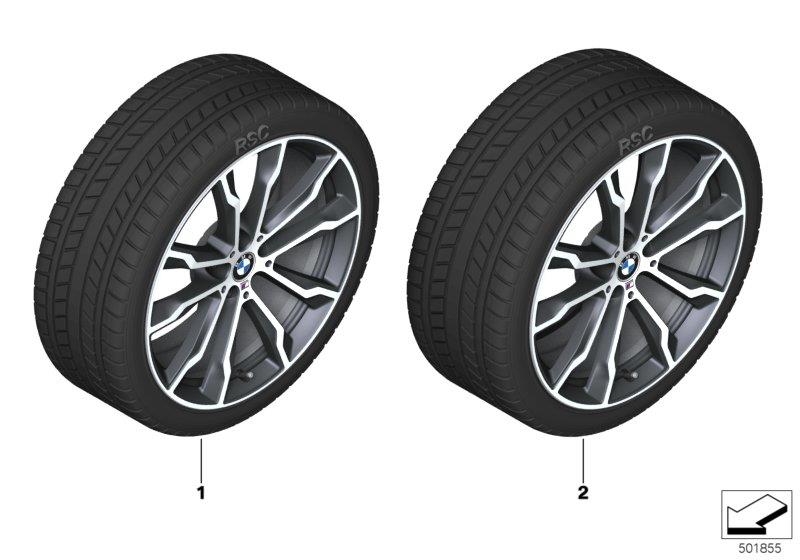 Diagram Winter wheel w.tire M doub.sp.699M-20" for your 2021 BMW X3   