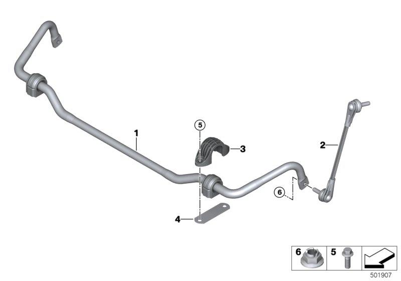 Diagram Stabilizer, front for your 2009 BMW M6   