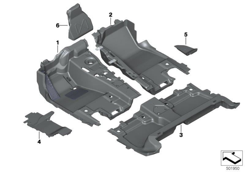 Diagram Floor covering for your 2001 BMW 330i   