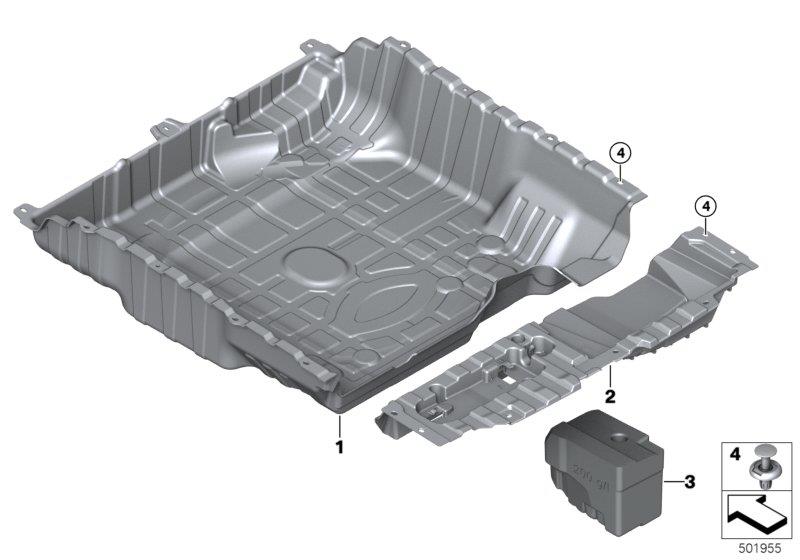 Diagram Storage surface, trunk floor for your BMW M6  