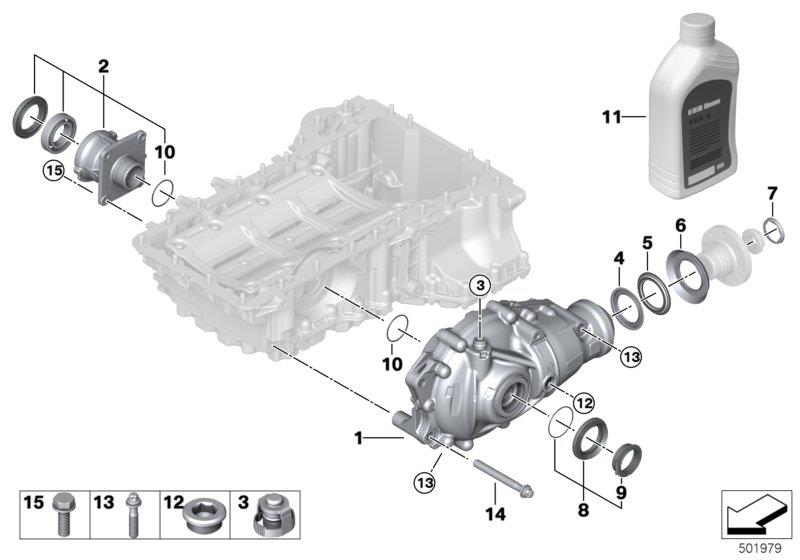Diagram Front axle differential 175AL for your 2021 BMW M5   
