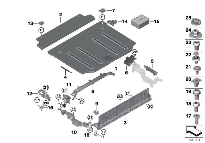 Diagram Trim panel, trunk floor for your 2013 BMW