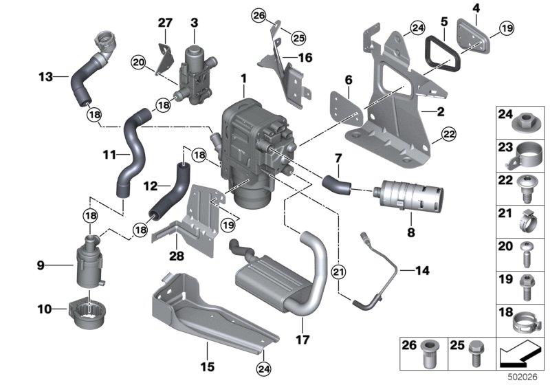 Diagram Auxiliary heating for your BMW 330iX  