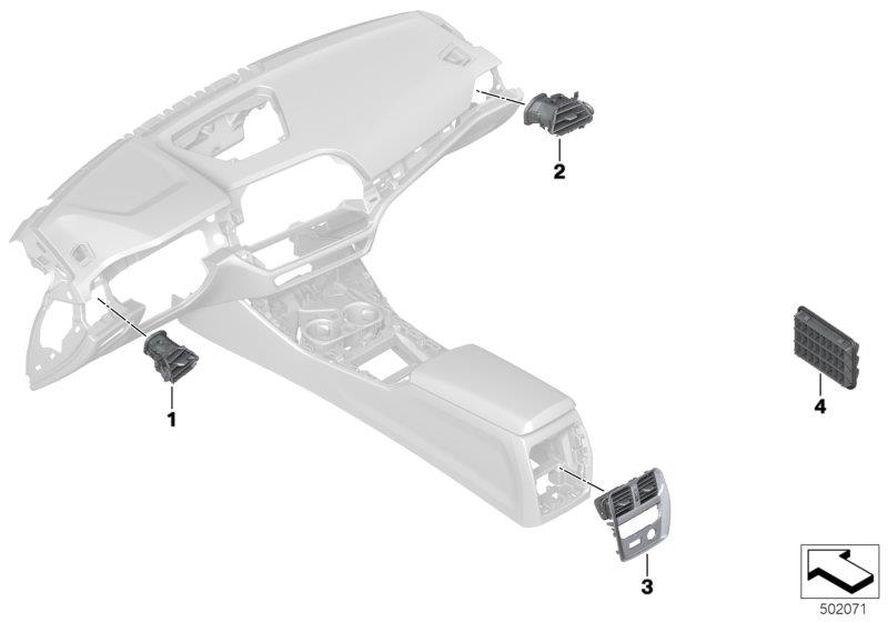 Diagram Air outlet for your 2023 BMW X3  30eX 