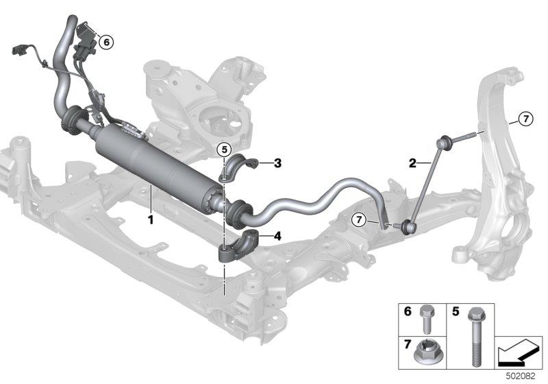 Diagram Front stabilizer bar/Dynamic Drive for your 2016 BMW 330e   