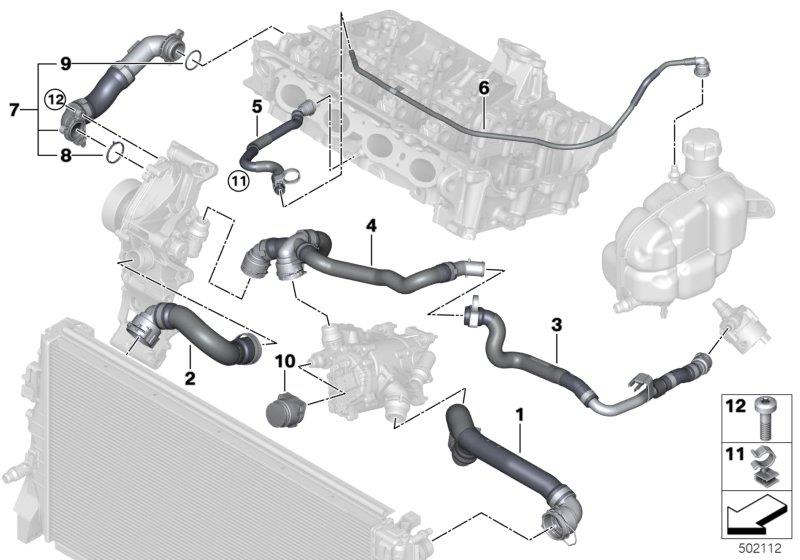 2021 MINI John Cooper Works ALL4 Line From Coolant Pump-cylinder Head ...