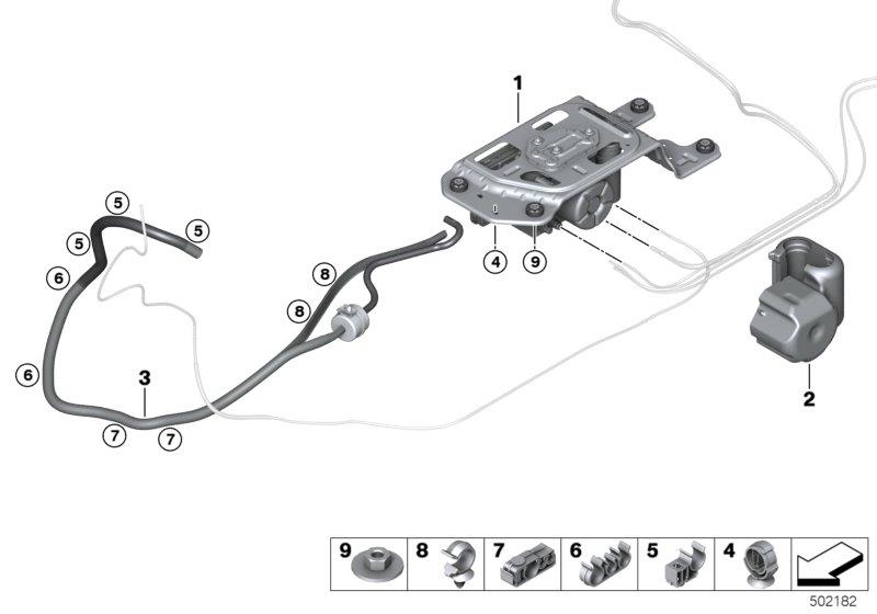 Diagram Self-leveling susp./air supply system for your 2012 BMW M6   