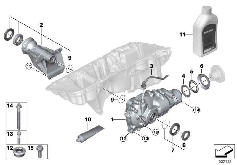 Diagram Front axle transmission 168AL for your 2012 BMW M6   