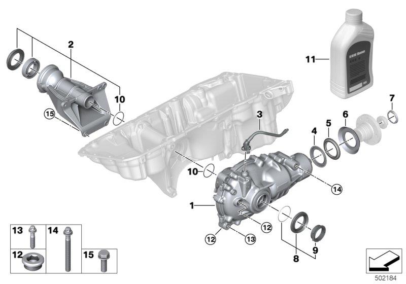 Diagram Front axle differential 175AL for your BMW