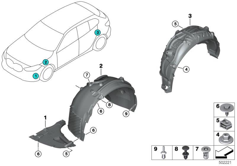 Diagram Wheelarch trim for your 2016 BMW M6   