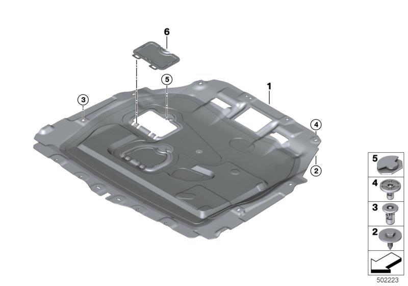 Diagram Underhood shield for your 2007 BMW M6   