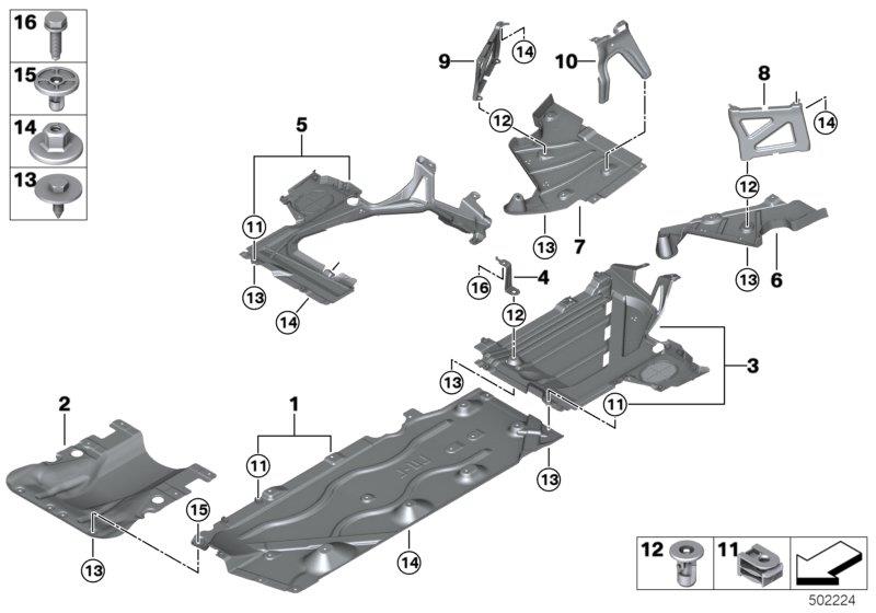 Diagram Underfloor coating for your BMW