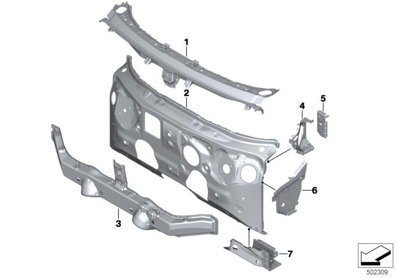 Diagram Splash wall parts for your 2015 BMW M6   