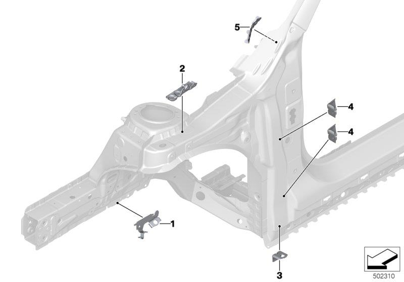 Diagram Front body bracket for your 2021 BMW 228i   