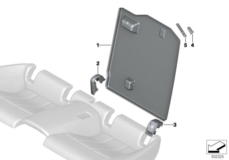 Diagram Seat, rear, seat trim covers for your 2007 BMW M6   