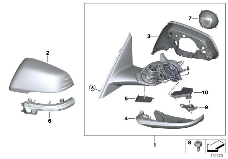 Diagram Exterior mirror (S760A) for your BMW