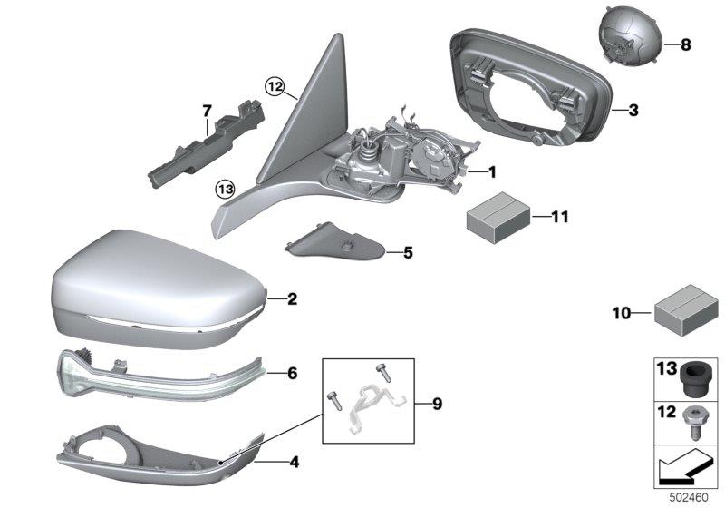 Diagram M Outside mirror for your 2018 BMW X2 28iX  