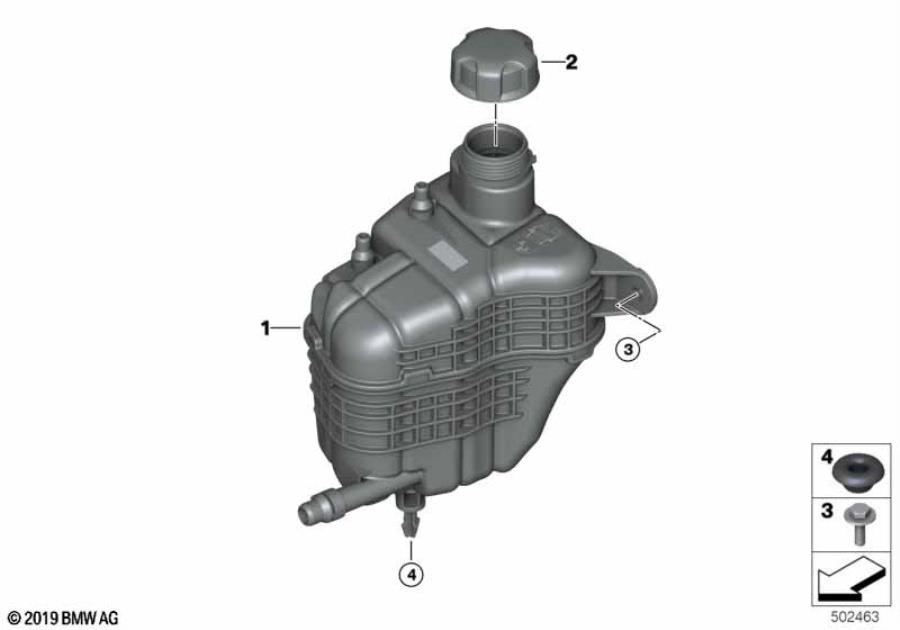 Diagram Expansion tank for your MINI