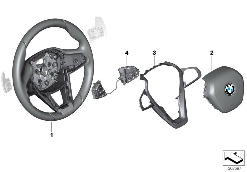 Diagram Individ. strng whl,leather, airbag-smart for your BMW