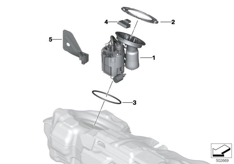 Diagram Fuel pump and fuel level sensor for your 2016 BMW 328d   