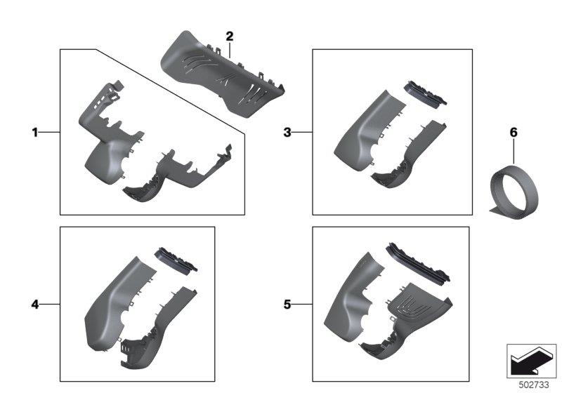 Diagram Covers for interior rearview mirror for your 1988 BMW M6   