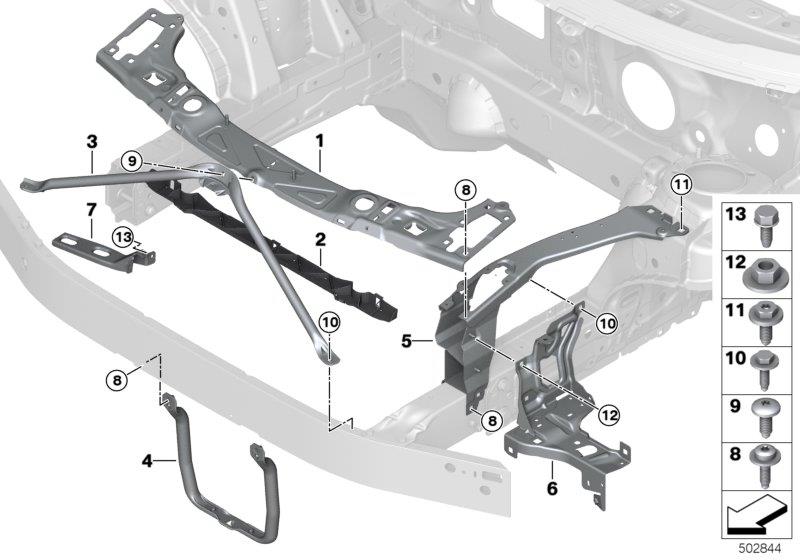 Diagram Front panel for your BMW