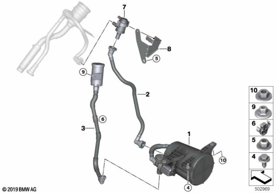 Diagram Activated Charcoal Filter for your 2007 BMW M6   