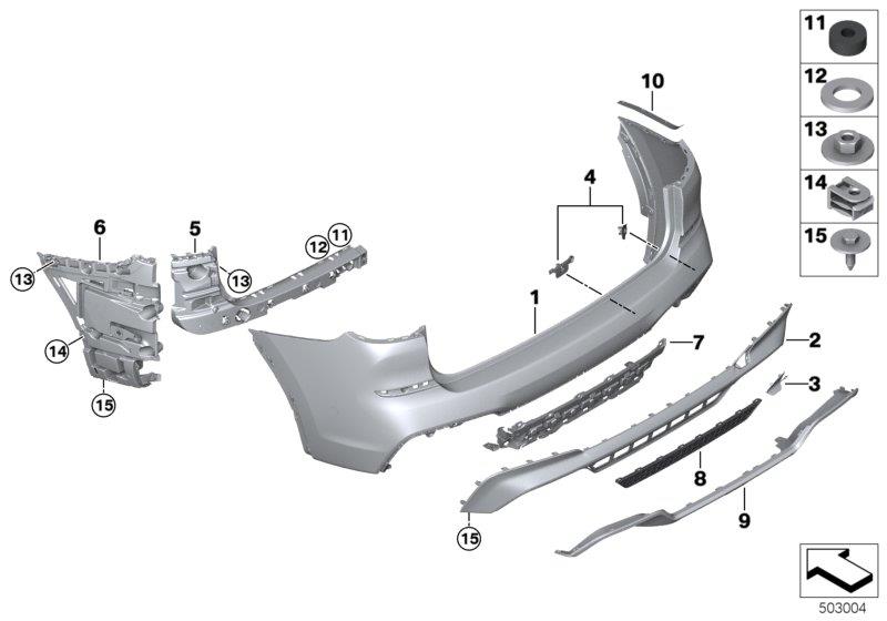 Diagram M Trim, rear for your BMW