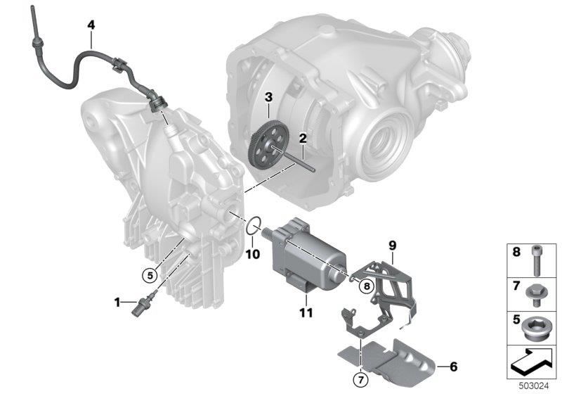 Diagram Rear differential / mounted parts-215LWS for your 1988 BMW M6   