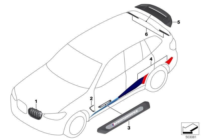 Diagram M Performance Parts for your 2008 BMW M3   