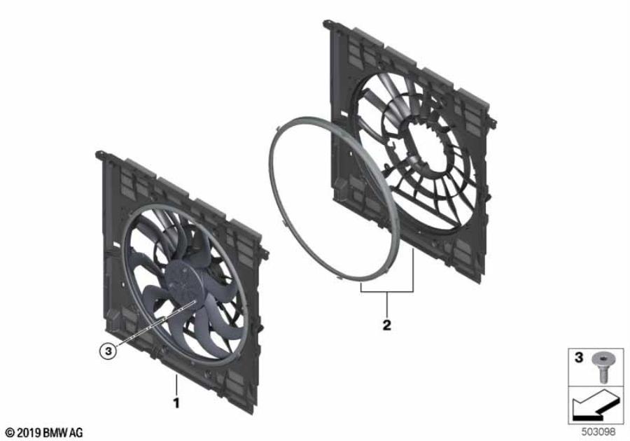 Diagram Fan shroud for your 1988 BMW M6   