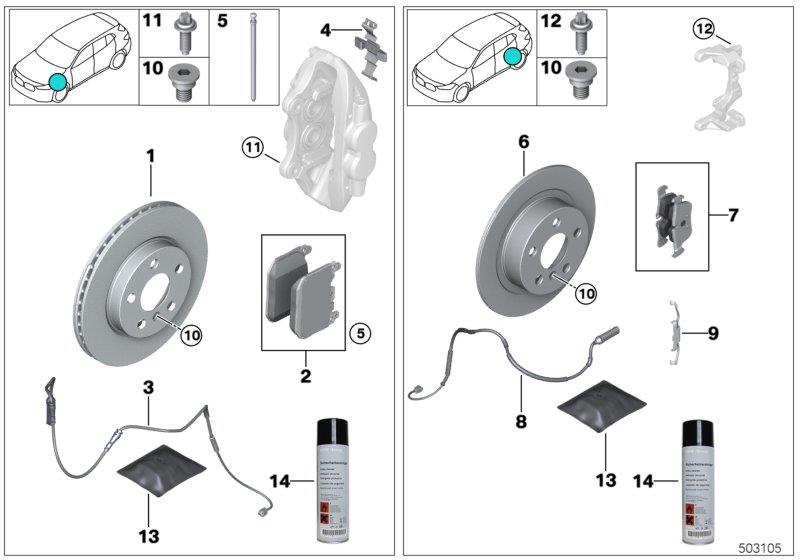 Diagram Brake service for your BMW X5  