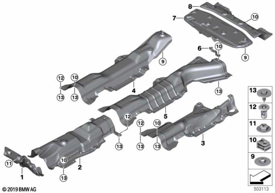 Diagram Heat insulation for your 2014 BMW M6   