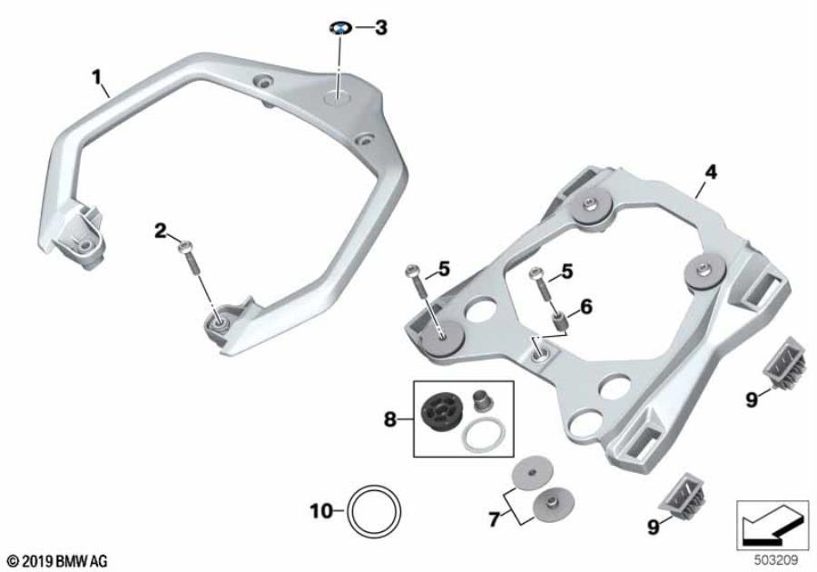 Diagram Handle rear for your BMW R1200C Indep.  