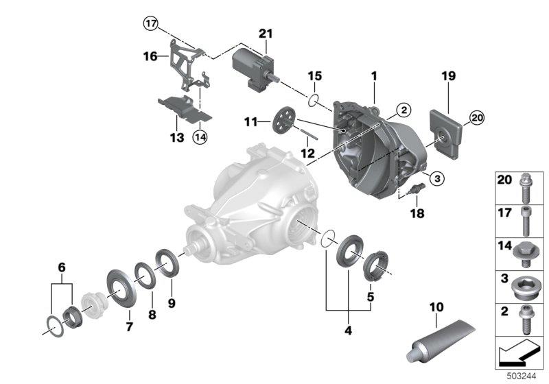 Diagram Rear differential single parts - 215LWS for your BMW