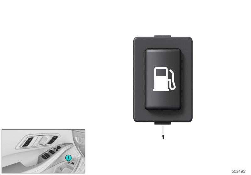 Diagram Switch for fuel cover lock for your BMW