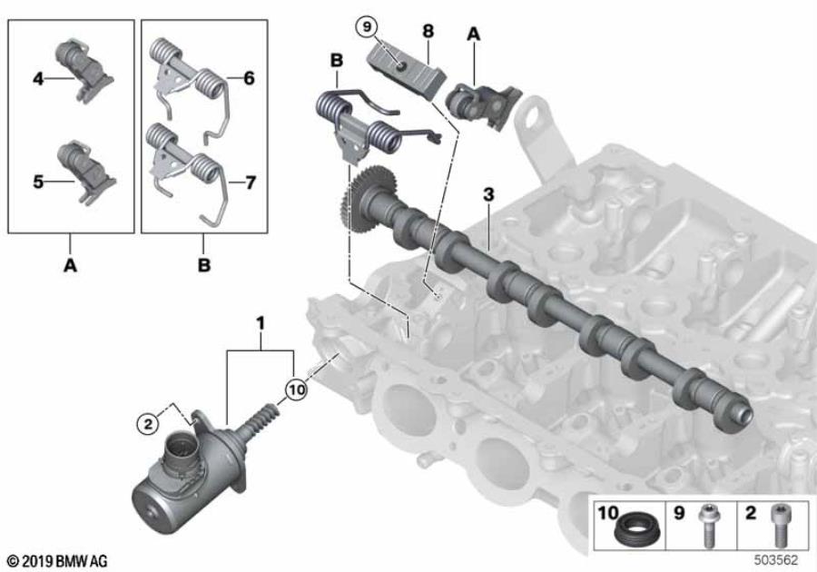 Diagram Valve timing gear,eccentr.shaft,actuator for your MINI