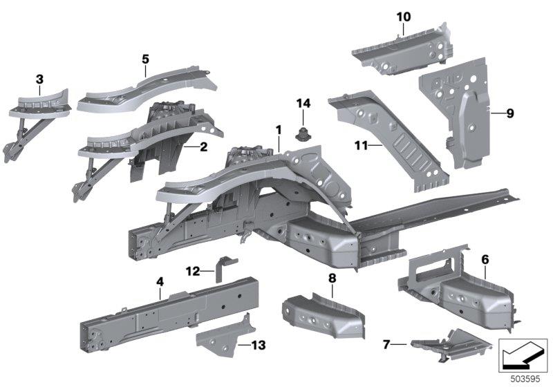 Diagram Wheelhouse/engine support for your 2015 BMW M235iX   