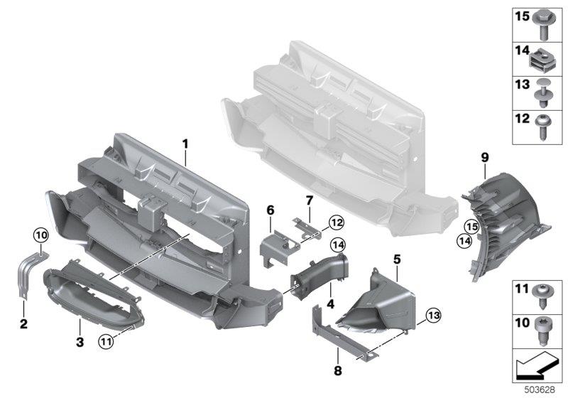 Diagram Air ducts for your BMW